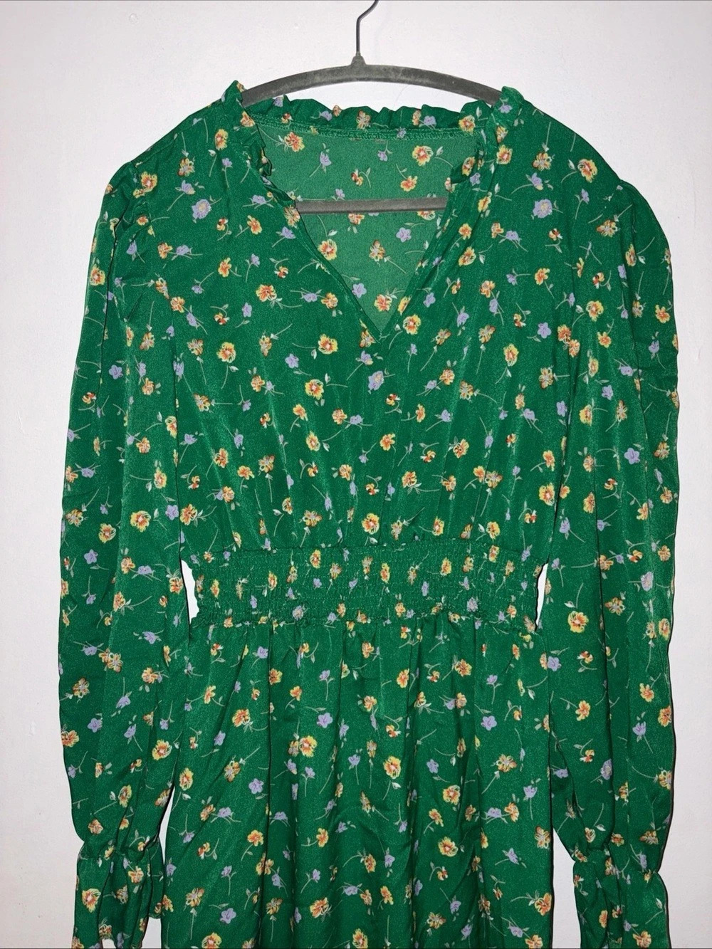 Floral Midi Dress in Green